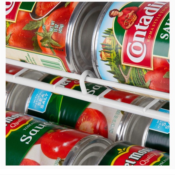 Stackable 3-Tier Can Rack Organizer/Color White/Material Metal - Picture 4 of 8